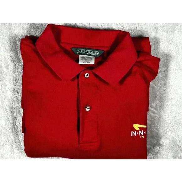 In N Out Burger Men's Red Polo Shirt Fast Food Restaurant Cotton Size XL - Picture 8 of 10